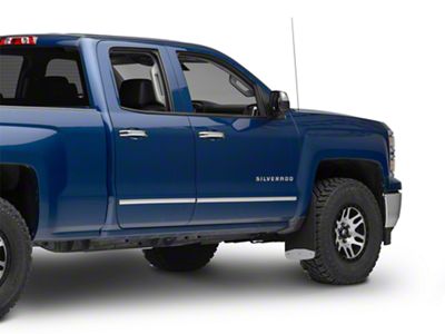 Textured Rubber Mud Guards; Front or Rear; 12-Inch x 20-Inch (14-18 Silverado 1500)