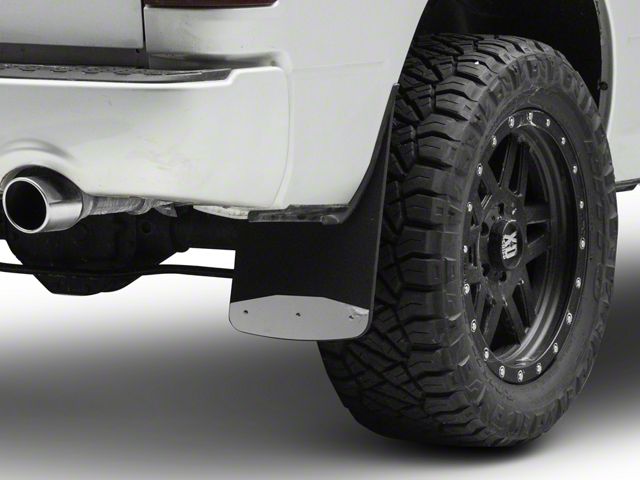 Textured Rubber Mud Guards; Rear; 12-Inch x 23-Inch (09-18 RAM 1500)