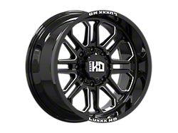 Luxxx HD LHD-35 Gloss Black Milled 8-Lug Wheel; 20x10; -19mm Offset (10-18 RAM 2500)
