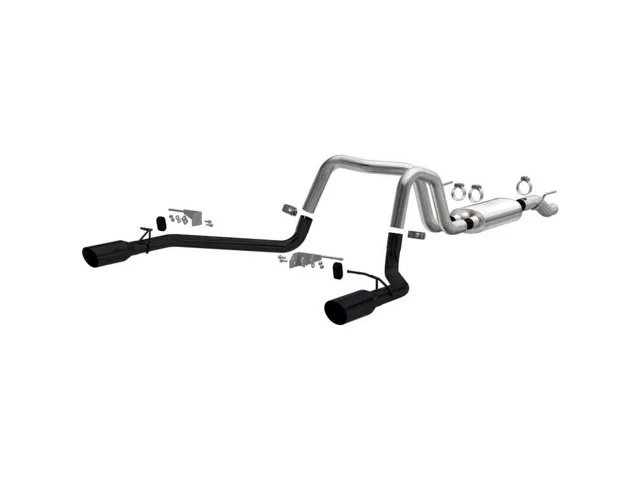 Magnaflow Street Series Dual Exhaust System with Black Tips; Rear Exit (21-24 2.7L EcoBoost F-150)