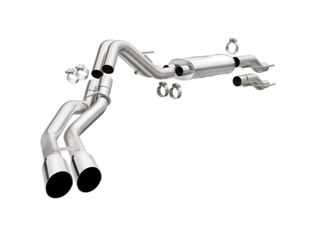 Magnaflow Street Series Dual Exhaust System with Polished Tips; Same Side Exit (15-24 2.7L EcoBoost F-150)