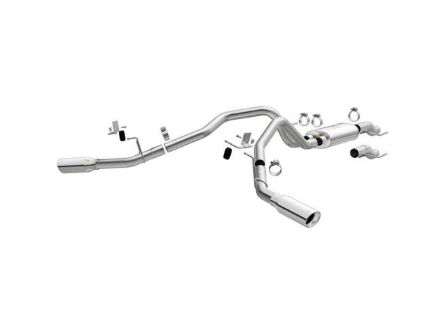 Magnaflow Street Series Dual Exhaust System with Polished Tips; Side Exit (15-24 3.5L EcoBoost F-150, Excluding Raptor, Tremor & 19-20 Limited)