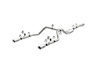 Magnaflow Street Series Dual Exhaust System with Polished Tips; Rear Exit (19-24 4.3L Sierra 1500 w/o Factory Dual Exhaust)