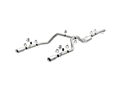 Magnaflow Street Series Dual Exhaust System with Polished Tips; Rear Exit (19-25 4.3L Sierra 1500 w/o Factory Dual Exhaust)