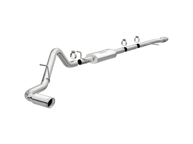 Magnaflow Street Series Single Exhaust System with Polished Tip; Side Exit (19-24 4.3L Sierra 1500 w/o Factory Dual Exhaust)