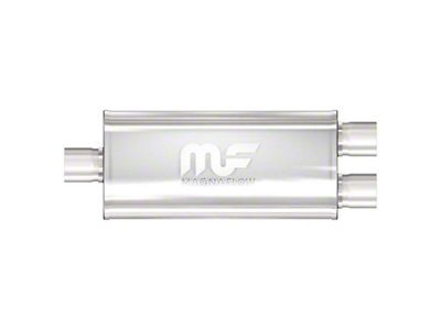 Magnaflow Performance Center/Dual Oval Satin Muffler; 3-Inch/2.50-Inch (Universal; Some Adaptation May Be Required)