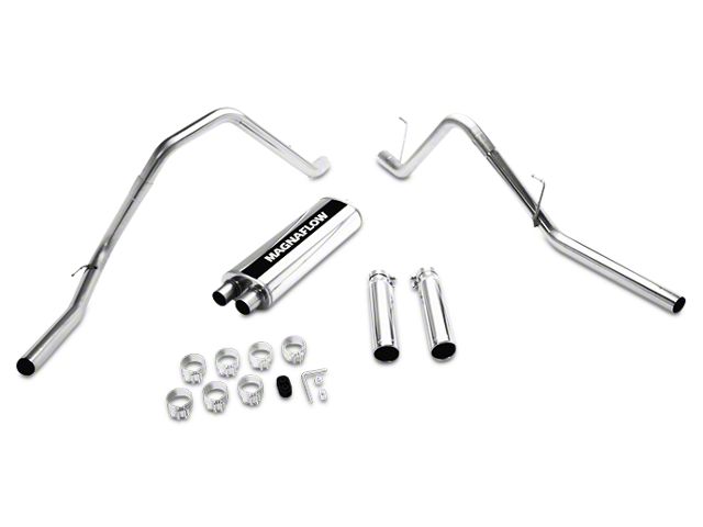 Magnaflow Street Series Dual Exhaust System with Polished Tips; Rear Exit (04-05 3.7L RAM 1500)