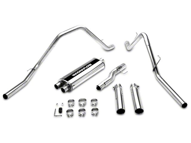 Magnaflow Street Series Dual Exhaust System with Polished Tips; Rear Exit (02-04 4.7L RAM 1500)
