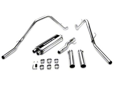 Magnaflow Street Series Dual Exhaust System with Polished Tips; Rear Exit (02-03 5.9L RAM 1500)