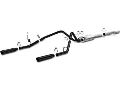 Magnaflow Street Series Black Dual Exhaust System; Rear Exit (10-13 4.3L Sierra 1500)