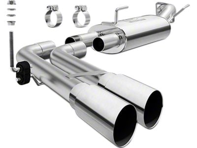 Magnaflow Street Series Dual Exhaust System with Polished Tips; Middle Side Exit (13-18 3.6L RAM 1500)