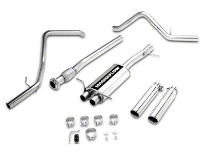 Magnaflow Street Series Dual Exhaust System with Polished Tips; Rear Exit (07-08 6.0L Sierra 1500)