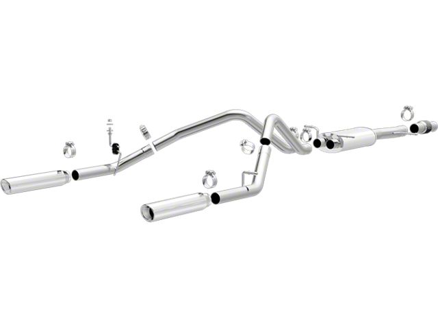 Magnaflow Street Series Dual Exhaust System with Polished Tips; Rear Exit (14-18 4.3L Silverado 1500)
