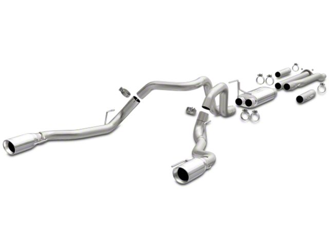 Magnaflow Street Series Dual Exhaust System with Polished Tips; Rear Exit (17-20 F-150 Raptor)