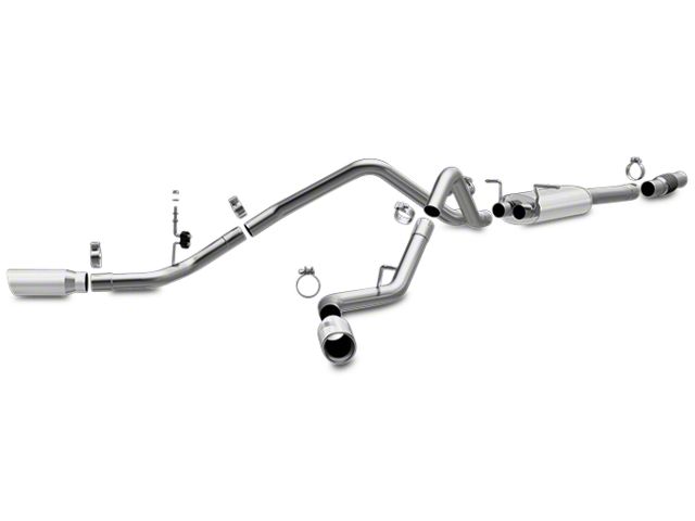 Magnaflow Street Series Dual Exhaust System with Polished Tips; Side Exit (14-18 5.3L Sierra 1500)