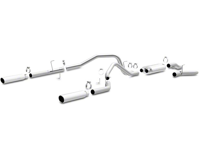 Magnaflow Street Series Dual Exhaust System with Polished Tips; Rear Exit (09-10 5.4L F-150, Excluding Raptor)