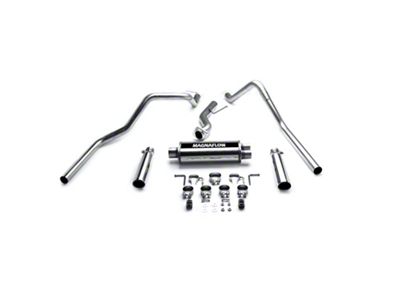 Magnaflow Street Series Dual Exhaust System with Polished Tips; Rear Exit (99-06 4.3L Silverado 1500)