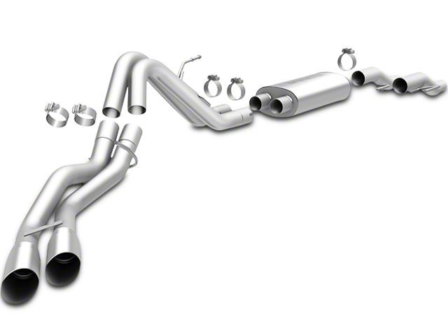 Magnaflow Street Series Dual Exhaust System with Polished Tips; Same Side Exit (11-14 6.2L F-150, Excluding Raptor)