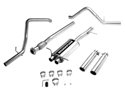 Magnaflow Street Series Dual Exhaust System with Polished Tips; Rear Exit (07-09 6.0L Silverado 1500, Excluding Hybrid)