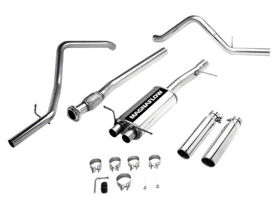 Magnaflow Street Series Dual Exhaust System with Polished Tips; Rear Exit (07-13 4.8L Silverado 1500)