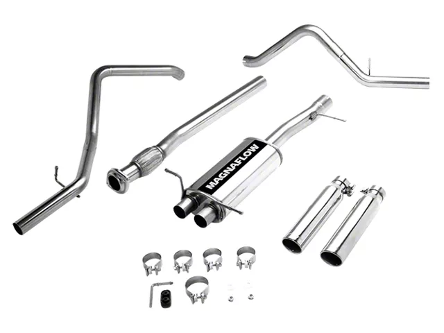 Magnaflow Street Series Dual Exhaust System with Polished Tips; Rear Exit (07-13 5.3L Silverado 1500)