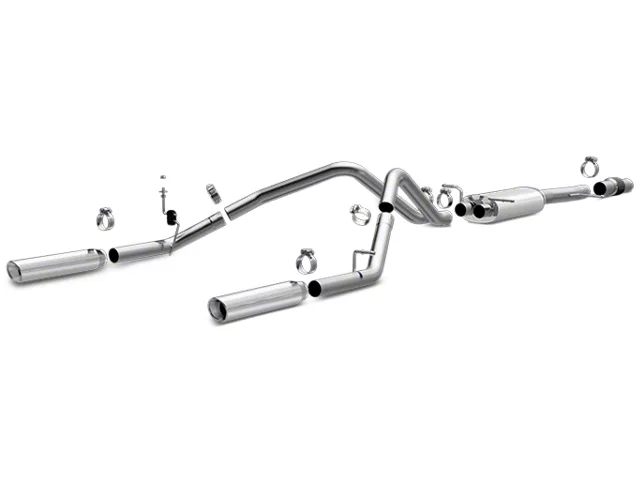 Magnaflow Street Series Dual Exhaust System with Polished Tips; Rear Exit (14-18 5.3L Sierra 1500)