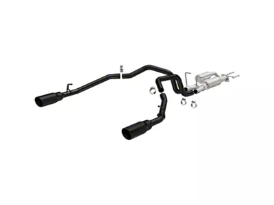 Magnaflow SPEQ Series Black Dual Exhaust System with Black Tips; Rear Exit (25-26 3.0L RAM 1500, Excluding RHO)