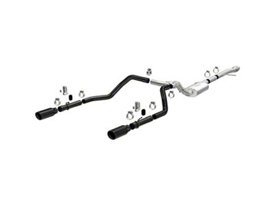 Magnaflow Street Series Black Dual Exhaust System; Rear Exit (19-24 5.3L Sierra 1500 w/o Factory Dual Exhaust)