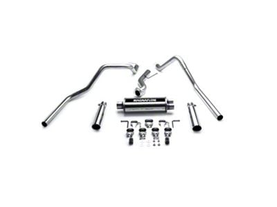Magnaflow Street Series Dual Exhaust System with Polished Tips; Rear Exit (99-06 4.3L Sierra 1500)