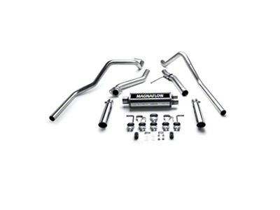 Magnaflow Street Series Dual Exhaust System with Polished Tips; Rear Exit (99-06 4.8L Sierra 1500)