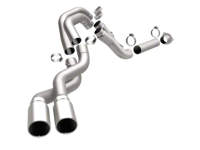 Magnaflow Aluminized PRO DPF Series Dual Exhaust System with Polished Tips; Same Side Exit (07-10 6.6L Duramax Sierra 2500 HD)