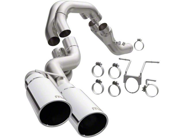 Magnaflow PRO DPF Series Dual Exhaust System with Polished Tips; Same Side Exit (20-23 6.6L Duramax Sierra 2500 HD)