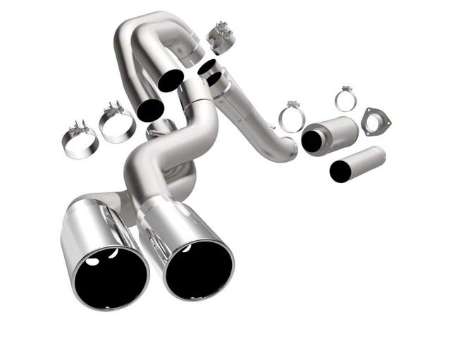 Magnaflow XL DPF Series Dual Exhaust System with Polished Tips; Same Side Exit (07-10 6.6L Duramax Sierra 2500 HD)