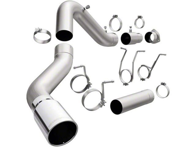 Magnaflow Alminized PRO DPF Series Single Exhaust System with Polished Tip; Side Exit (07-19 6.6L Duramax Sierra 2500 HD)