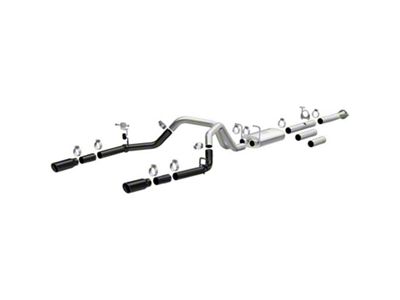 Magnaflow Street Series Dual Exhaust System with Black Tips; Rear Exit (11-19 6.0L Sierra 3500 HD)