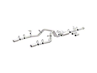 Magnaflow Street Series Dual Exhaust System with Polished Tips; Rear Exit (11-19 6.0L Sierra 3500 HD)