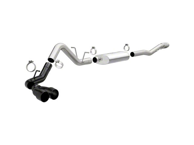 Magnaflow Street Series Black Single Exhaust System with Dual Black Tips; Side Exit (14-18 6.2L Silverado 1500)