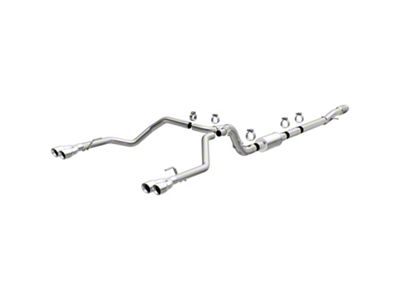 Magnaflow Street Series Dual Exhaust System with Quad Polished Tips; Rear Exit (19-25 6.2L Silverado 1500 w/ Factory Dual Exhaust)