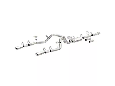 Magnaflow Street Series Dual Exhaust System with Polished Tips; Rear Exit (11-19 6.0L Silverado 3500 HD)