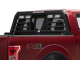 Magnum Low Pro Headache Rack with Lights and Window Cut-Out; Matte Black (15-20 F-150)