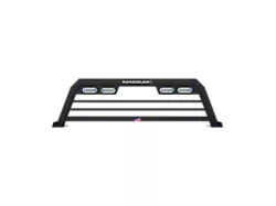 Magnum Low Pro Headache Rack with Lights; Matte Black (09-18 RAM 1500 w/o RAM Box)