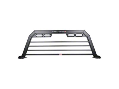 Magnum High Pro Headache Rack with Lights; Matte Black (2024 Sierra 2500 HD, Excluding Pro, SLE & SLT)
