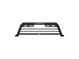 Magnum Low Pro Headache Rack with Lights; Matte Black (07-19 Sierra 2500 HD)