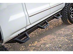 Magnum RT Wheel to Wheel Drop Side Step Bars; Black Textured (07-14 Sierra 2500 HD Extended Cab w/ 6.50-Foot Standard Box)
