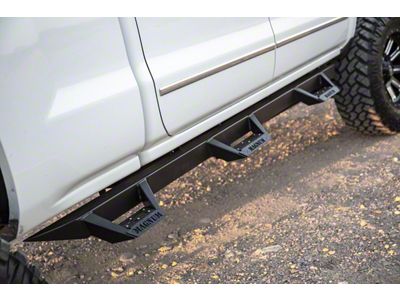 Magnum RT Wheel to Wheel Drop Side Step Bars; Black Textured (07-14 Sierra 2500 HD Extended Cab w/ 6.50-Foot Standard Box)
