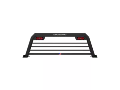 Magnum Sport Headache Rack with Lights; Matte Black (20-23 Sierra 3500 HD)