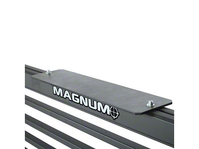 Magnum Headache Rack Center-Mount Light Brackets for Glide Track System; 8 x 24-Inch; Matte Black (Universal; Some Adaptation May Be Required)