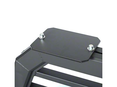 Magnum Headache Rack Light Brackets for Glide Track System; 8 x 8-Inch; Matte Black (Universal; Some Adaptation May Be Required)