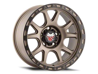 Mamba Offroad Wheels Type M27 Matte Bronze with Black Lip 6-Lug Wheel; 17x9; 12mm Offset (07-13 Silverado 1500)