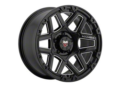 Mamba Offroad Wheels Type M23 Gloss Black Machined 5-Lug Wheel; 17x9; 12mm Offset (09-18 RAM 1500)